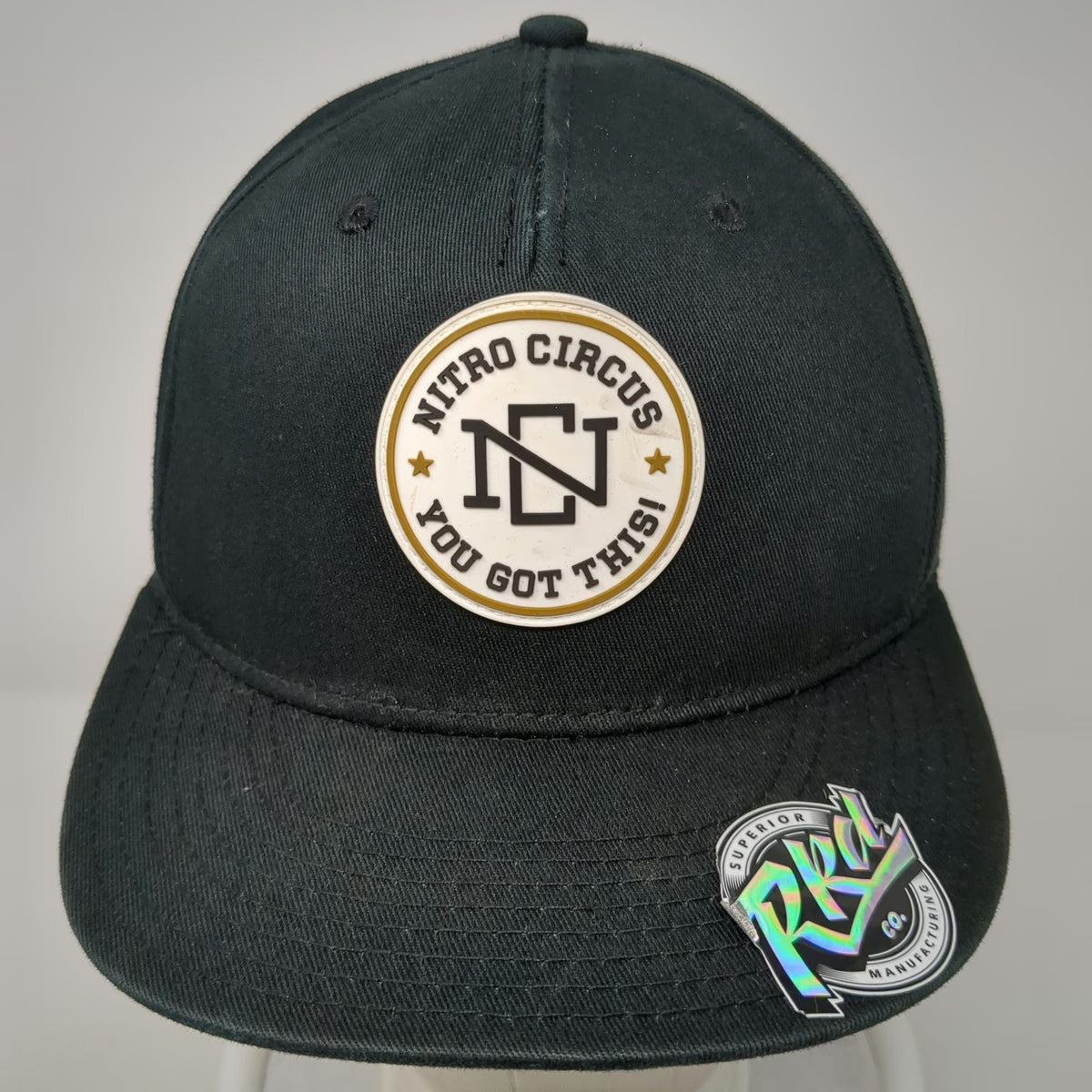 RKD 5 Panel Black One Size Nitro Circus You Got This Patch Hat Snapback Flat