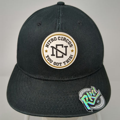 RKD 5 Panel Black One Size Nitro Circus You Got This Patch Hat Snapback Flat