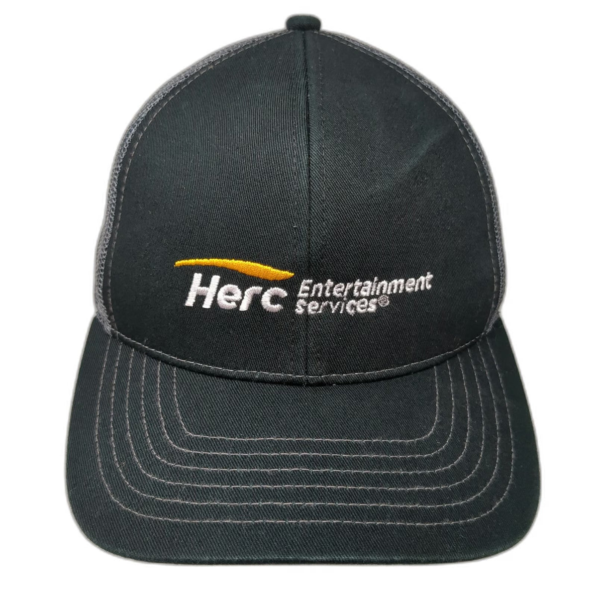 Outdoor Cap Trucker Hat Black Gray One Size Mesh Snapback Herc Entertainment