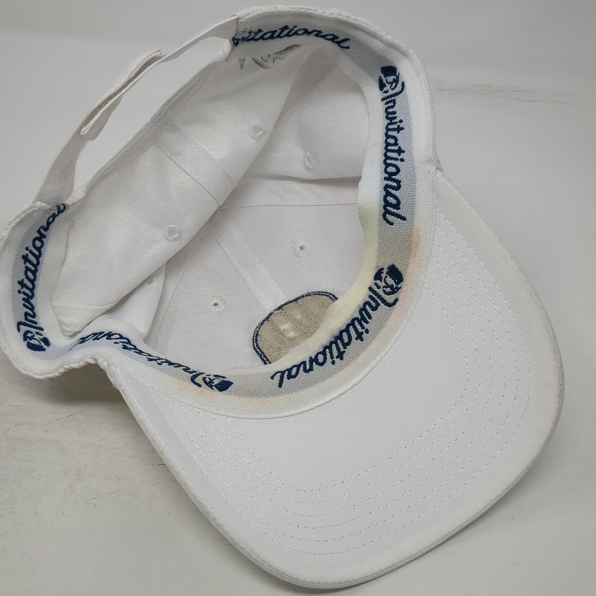 Baseball Cap White One Size Strapback Applied Underwriters Invitational Golf Hat
