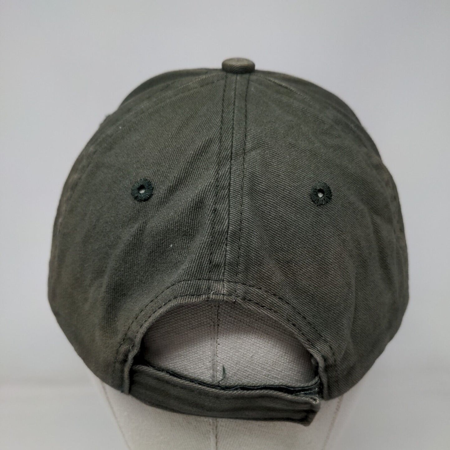 S Initial Strapback Hat Green One Size Adjustable Embroidered Adams Cotton
