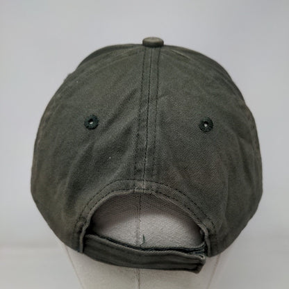 S Initial Strapback Hat Green One Size Adjustable Embroidered Adams Cotton
