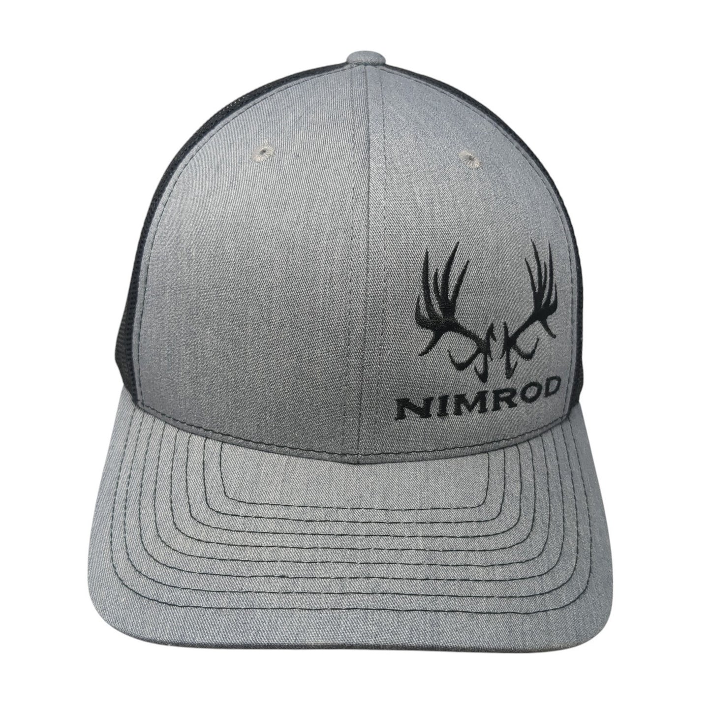 Nimrod Snapback Trucker Hat Gray One Size Adjustable Mesh Back Richardson