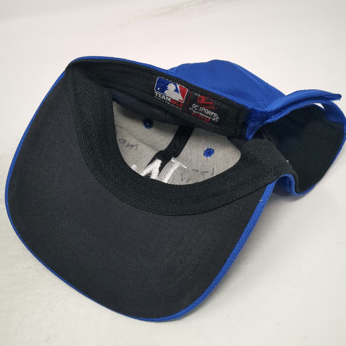 OC Sports MLB Los Angeles Dodgers Baseball Cap Blue One Size Strapback Mesh