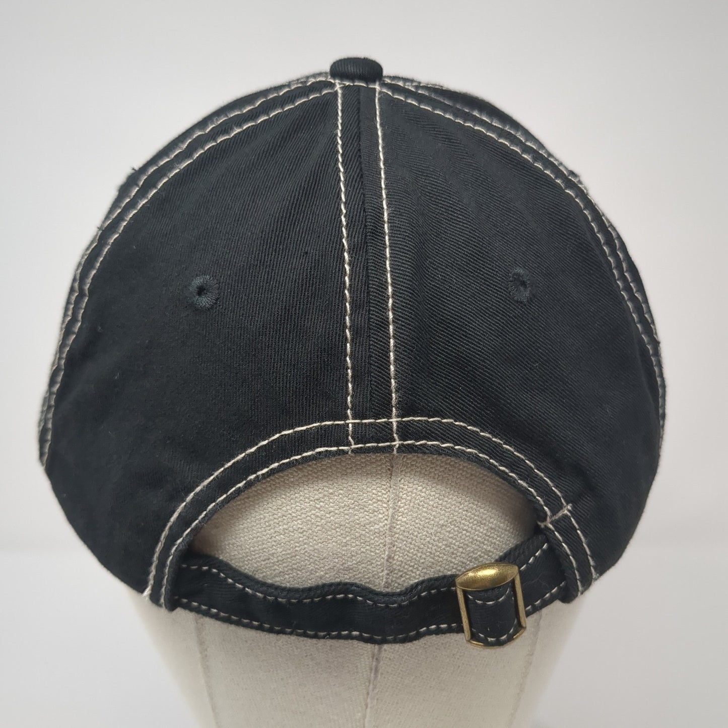 Unbranded Slideback Hat Black One Size Solid Blank Vent Holes Outdoor
