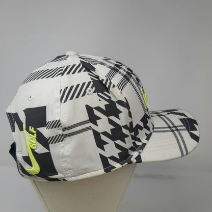 Nike Baseball Cap White One Size Pinehurst Golf Houndstooth Dri-FIT Swoosh Hat
