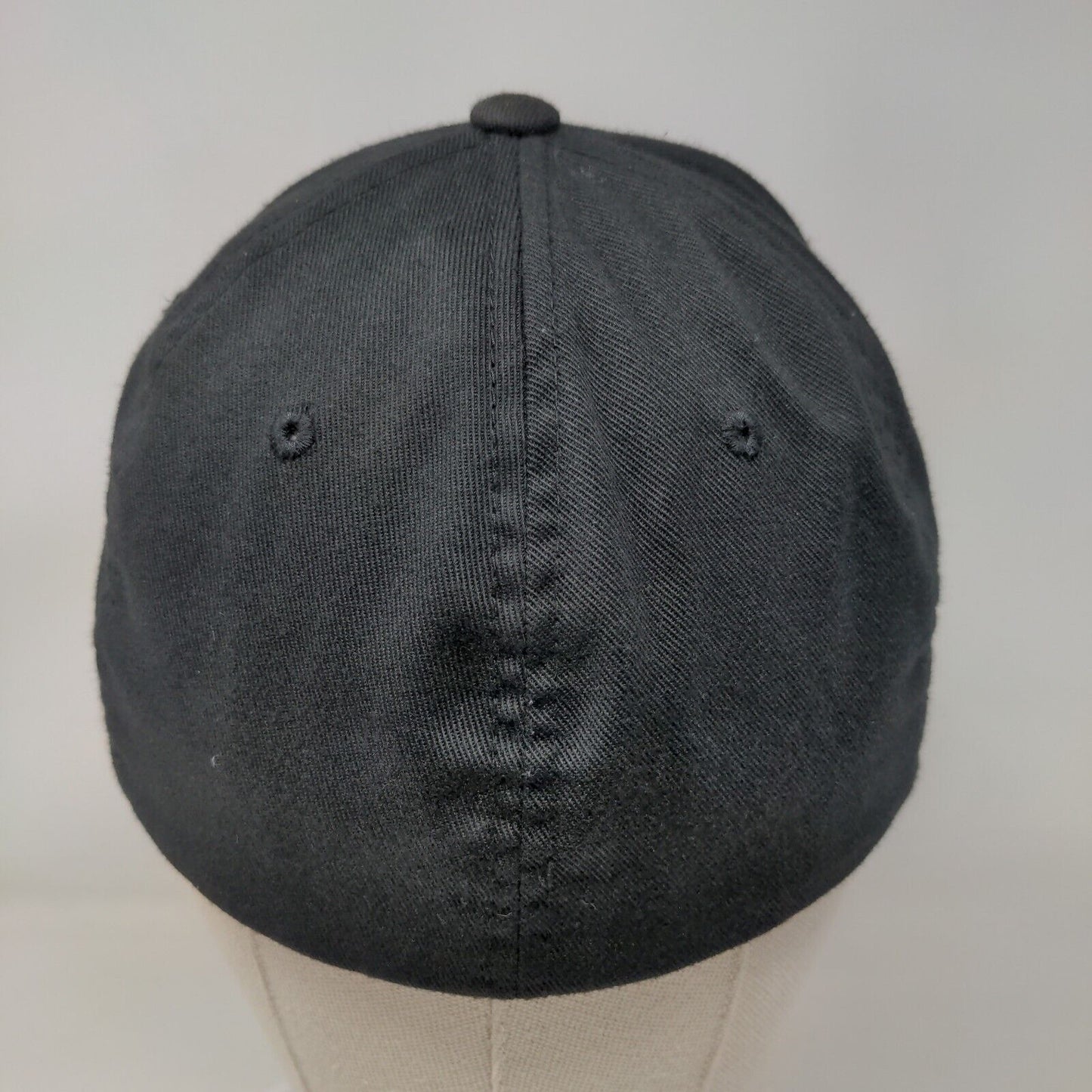 FlexFit Fitted Hat Black Smith #52 Size S-M Embroidered Logo Yupoong