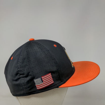 The Game Fitted Hat Orange Black Size M Embroidered Logo Lion O
