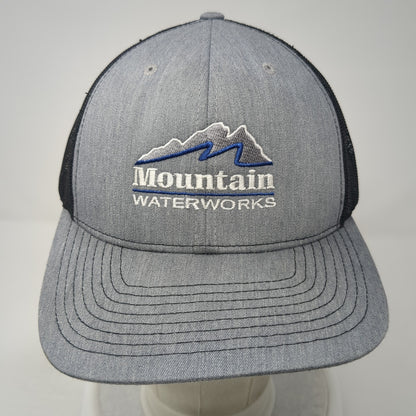 Mountain Waterworks Snapback Trucker Hat Gray One Size Mesh Back 6 Panel