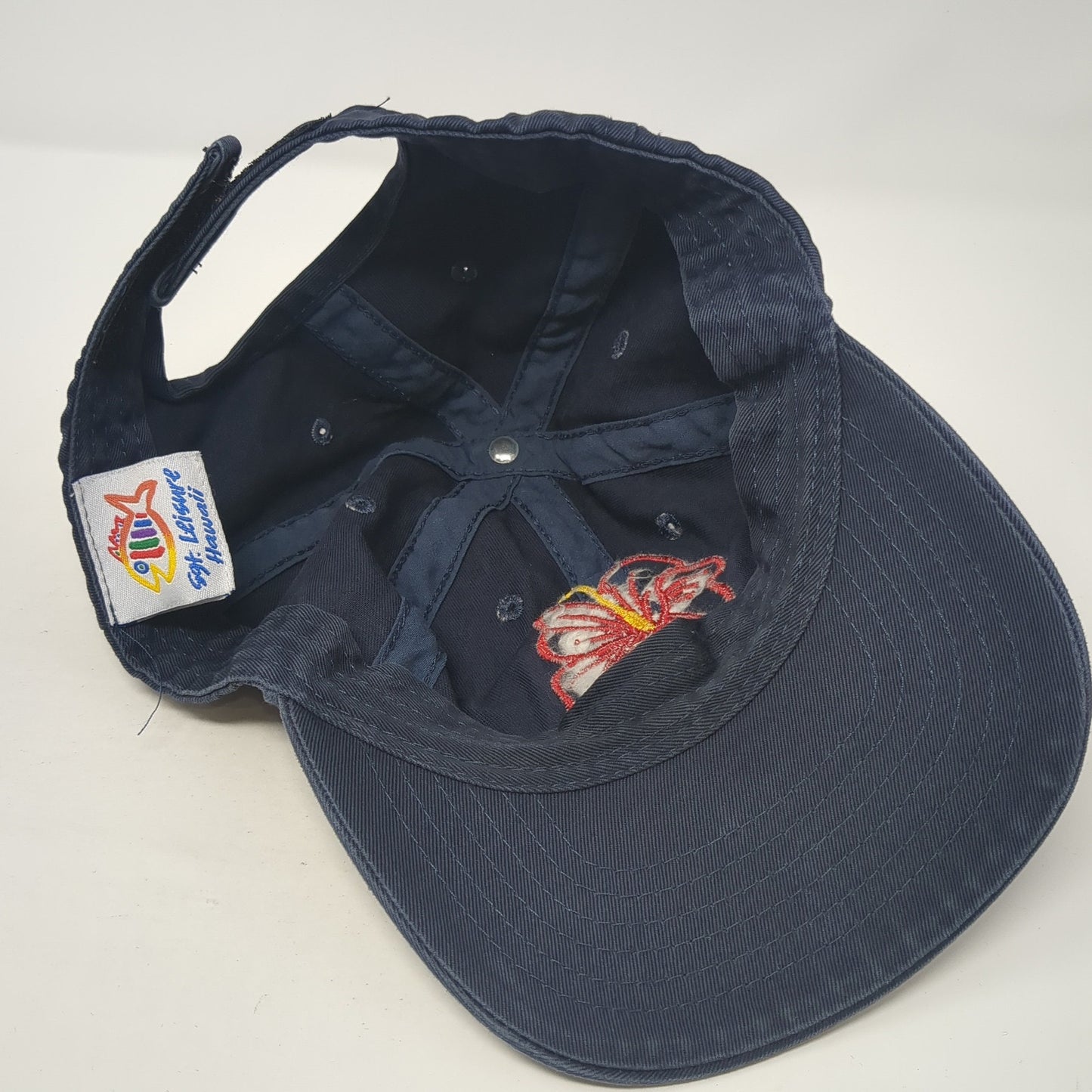 Hibiscus Maui Strapback Hat Blue One Size Adjustable Sgt. Leisure Hawaii