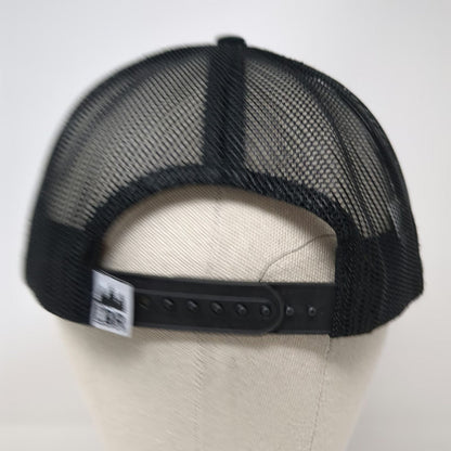 Little Bay Root Trucker Hat Black One Size Mountain Bend Patch Retro Stripes