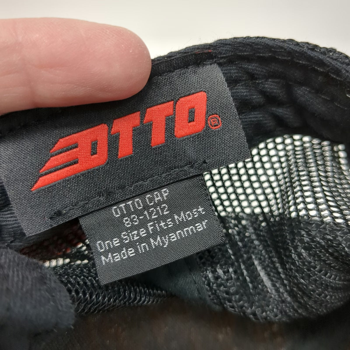 Otto Trucker Hat Black One Size Cork Front Mesh Snake River Wine Tours Logo