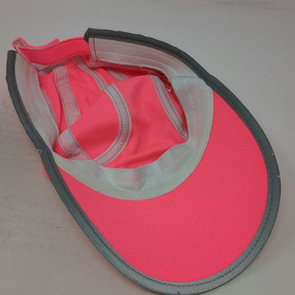Saucony Baseball Cap Pink One Size Reflective Running Performance Strapback Hat