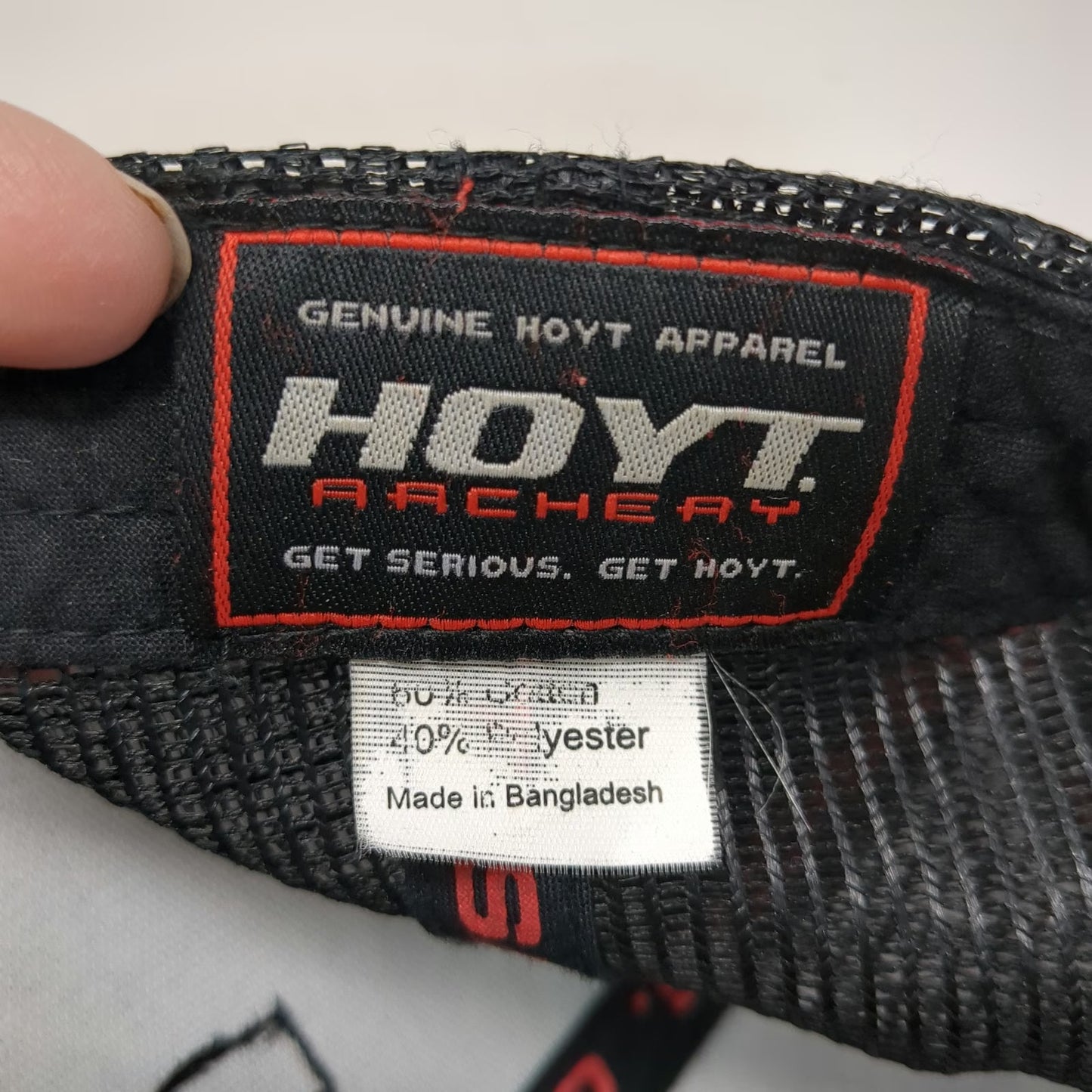 Hoyt Archery Black Trucker Hat One Size REDWRX Patch Mesh Back Snapback Logo