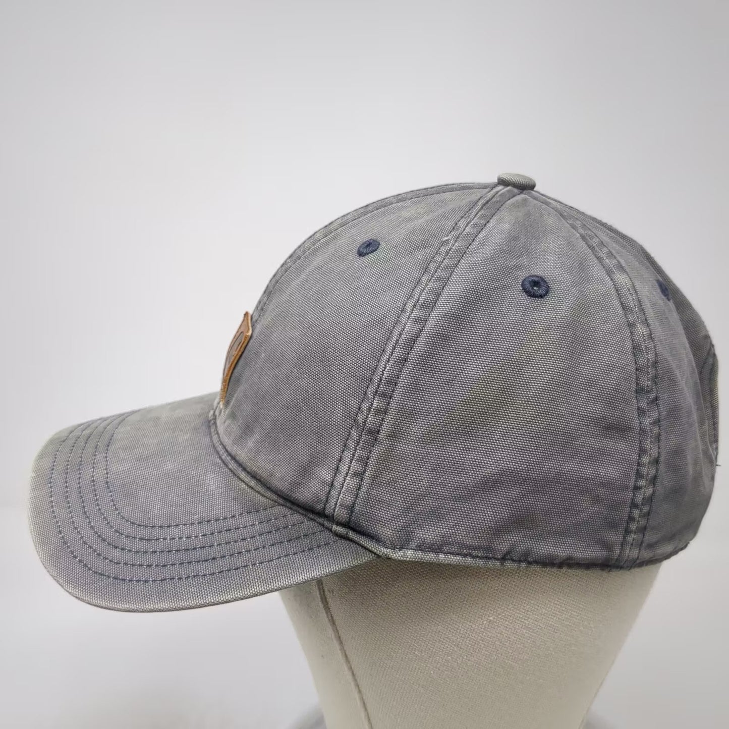 Carhartt Gray Brown Baseball Cap One Size Adjustable Strapback Logo Patch Hat