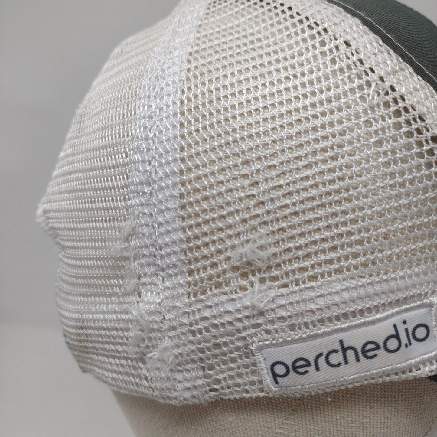 Boco Snapback Mesh Back Trucker Hat Gray OSFM Embroidered Perched.io