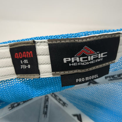 Pacific Headwear Baseball Cap Black Blue Size 8 Mesh Flexfit Aztec Welding Hat