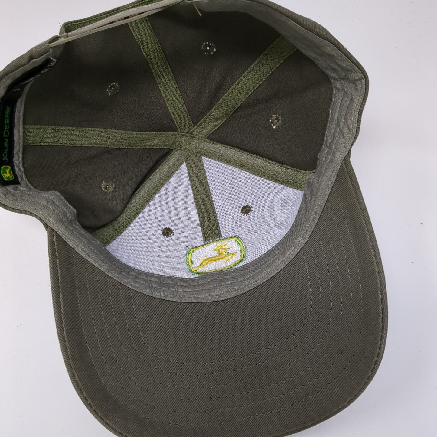 John Deere Snapback Hat Gray One Size Adjustable Embroidered 6 Panel