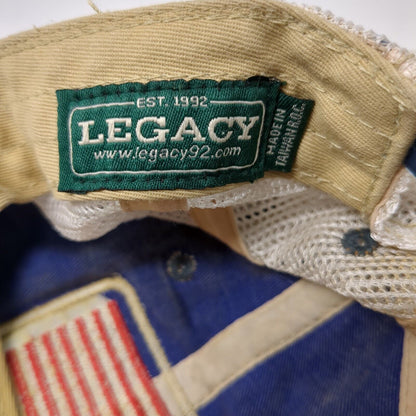 Redfish Lake Lodge Snapback Mesh Back Trucker Hat Blue One Size Legacy