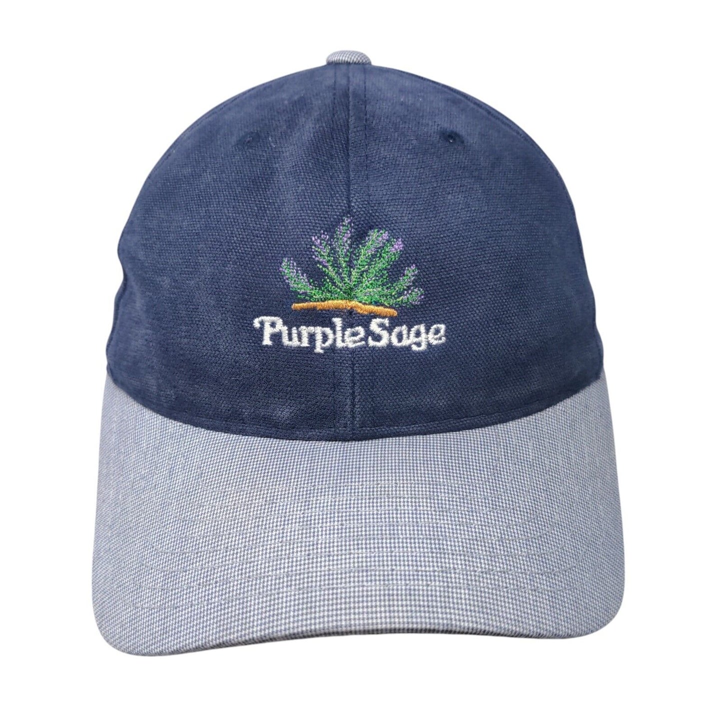 Purple Sage Slideback Hat Blue One Size Adjustable Embroidered Town Talk Cotton