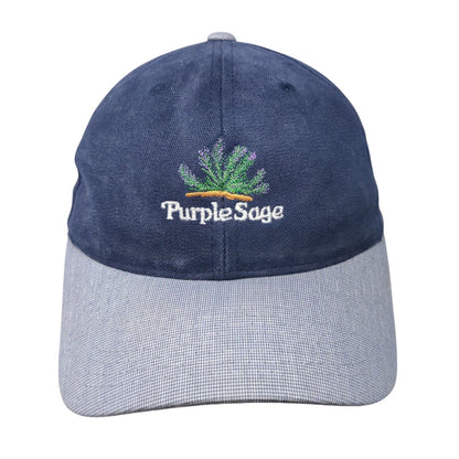 Purple Sage Slideback Hat Blue One Size Adjustable Embroidered Town Talk Cotton