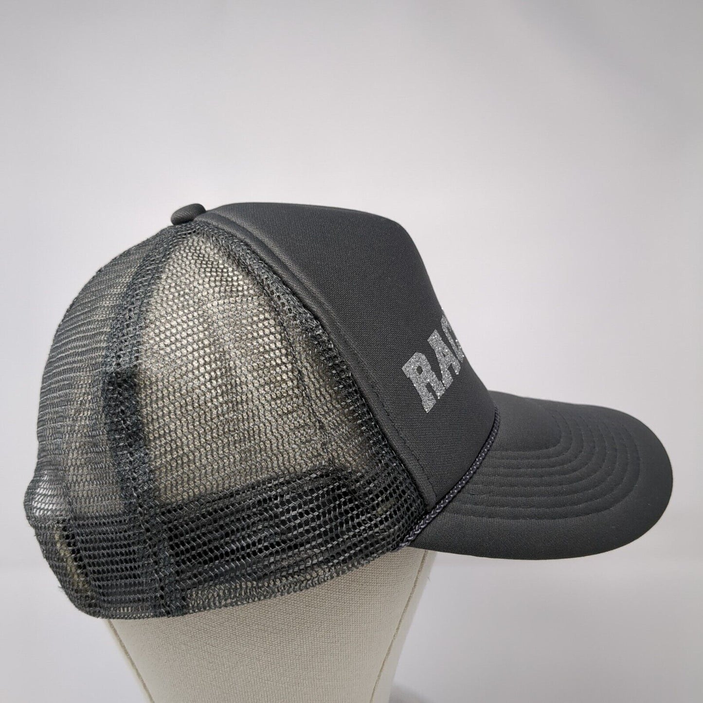 Race Day Snapback Trucker Hat Gray One Size Adjustable Mesh Back 6 Panel Otto