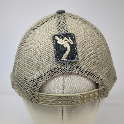 RawMa New Orleans Saxophone Trucker Hat Gray Beige One Size Mesh Snapback Patch
