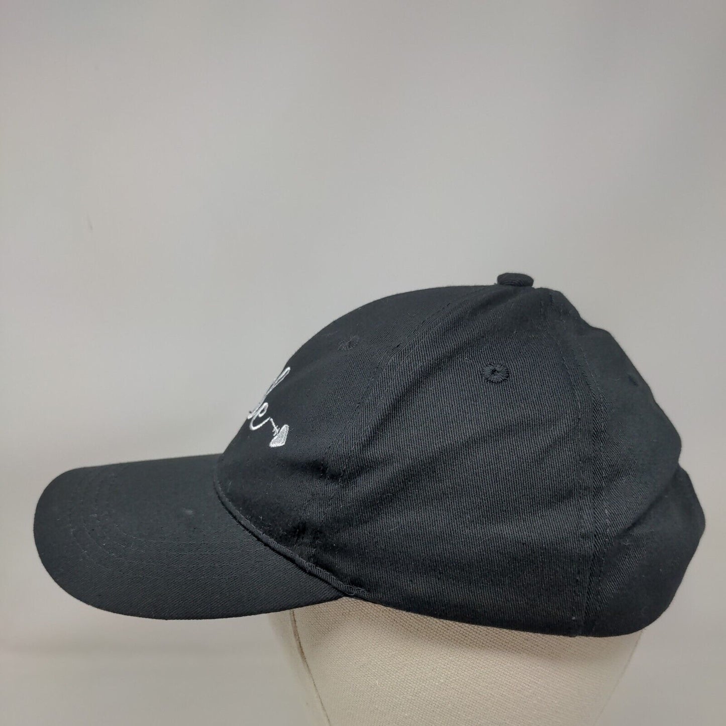 Tribe Slideback Hat Black One Size Embroidered Adjustable Vent Holes