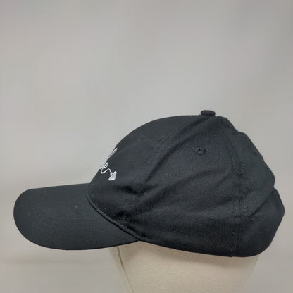 Tribe Slideback Hat Black One Size Embroidered Adjustable Vent Holes