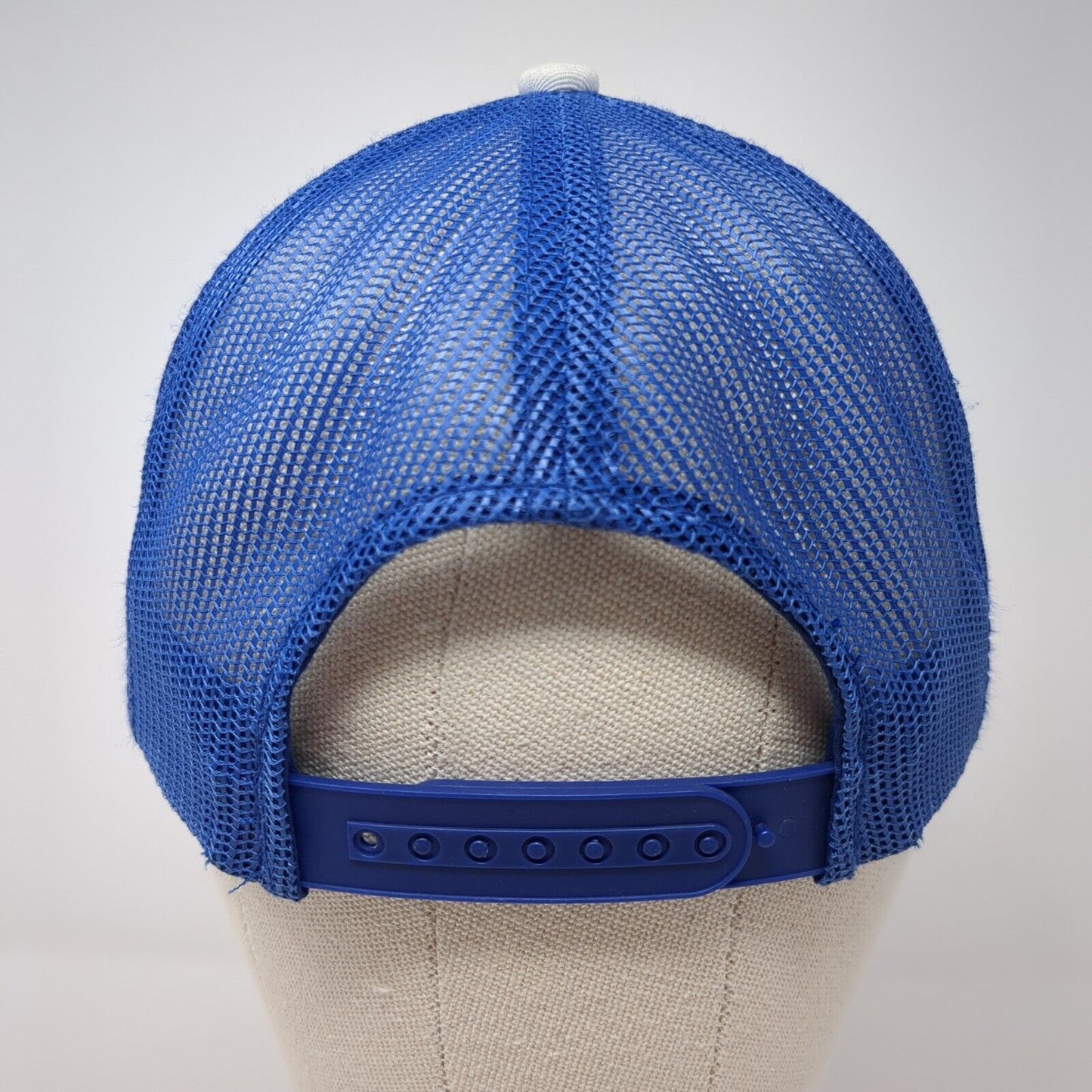 Bass Pro Shops Snapback Trucker Hat Blue OS Adjustable Mesh Back Gone Fishing
