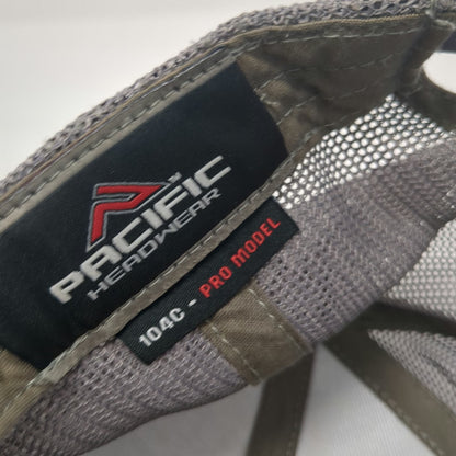Pacific Headwear Trucker Hat Black Gray One Size Mesh Snapback Higher Rock Radio