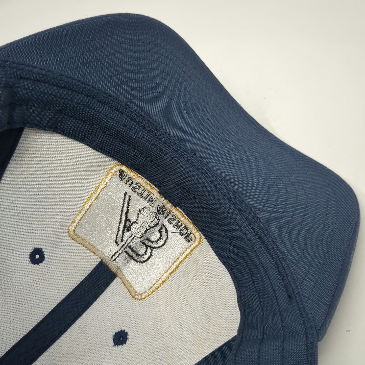 Yupoong Blue Trucker Hat One Size Austin Bishop Guitar Patch Snapback Mesh