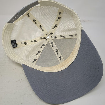 Wrangler Trucker Hat Gray One Size Mesh Snapback Metallic Longhorn Steer Logo