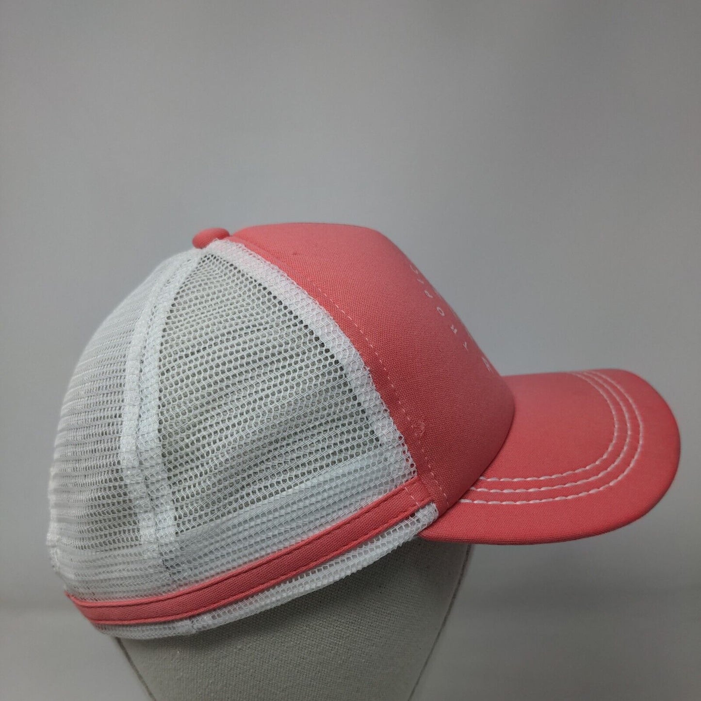 Tropical Things ROXY Snapback Trucker Hat Pink One Size Adjustable Mesh Back