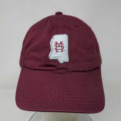 SCA Men's Slideback Hat Red OSFA Embroidered Mississippi State University Logo