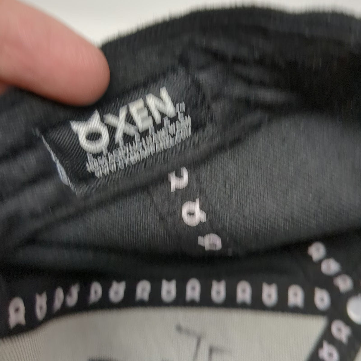 Oxen Snapback Black Hat One Size Bull Horns #GETYOKEDUP Logo Embroidered Gym