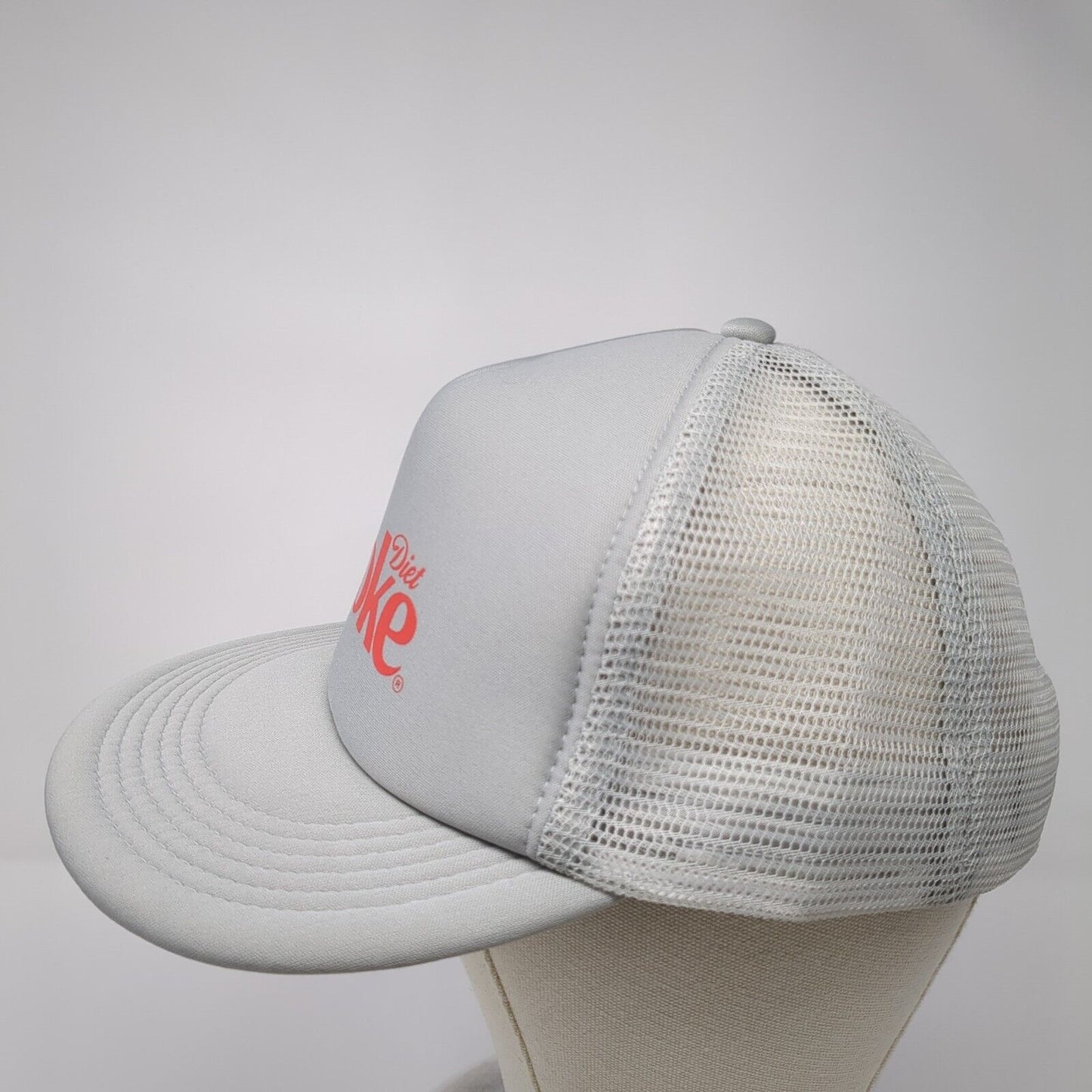Diet Coke Snapback Mesh Back Trucker Hat Gray One Size Solid Outdoor