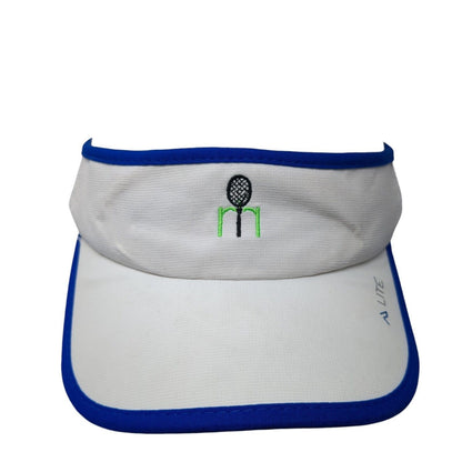 Tennis Strapback Sun Visor Hat White OS Adjustable Lite 510 Pacific Headwear