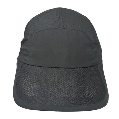 Unbranded Slideback 5 Panel Cap Black One Size Adjustable Breathable Blank