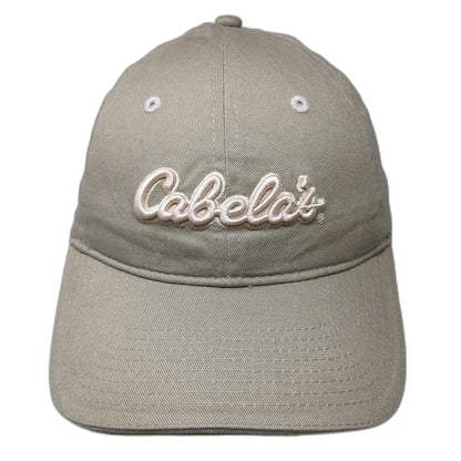 Cabela's Baseball Cap Beige One Size Worlds Foremost Outfitter Slideback Hat