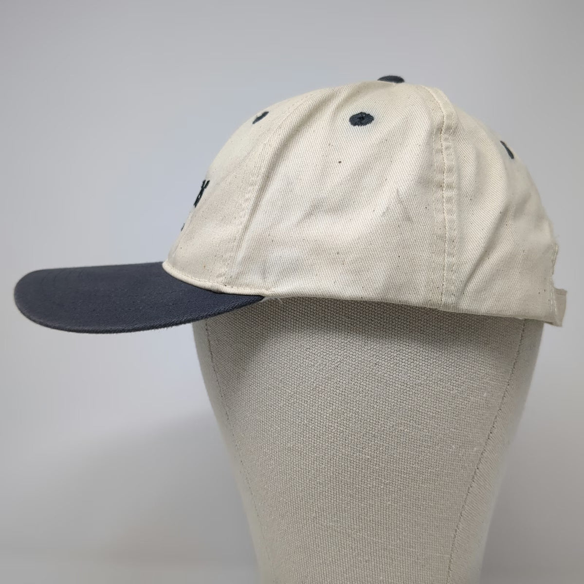 Del Sol Baseball Cap Beige Blue One Size St. Thomas USVI Souvenir Strapback Hat