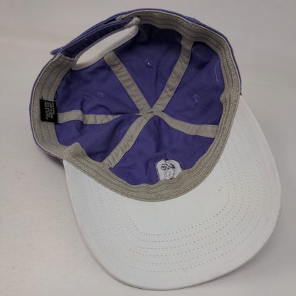 Page Tuttle Strapback Hat Purple One Size Adjustable Embroidered Logo Cotton