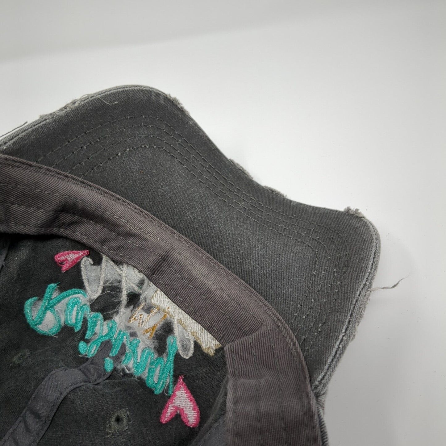 Raising My Herd Strapback Hat Gray One Size KB ETHOS Vintage 6 Panel