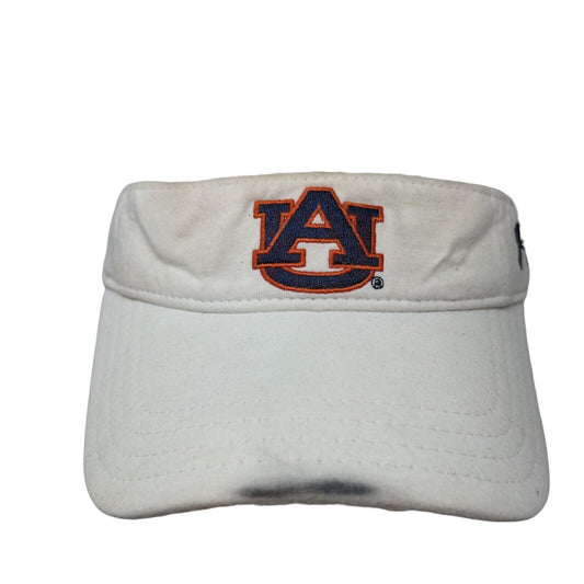 Under Armour Men's Strapback Sun Visor Cap Hat White Size L Auburn University