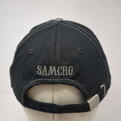 Sons of Anarchy Baseball Cap Black Gray One Size Slideback Suede Brim SAMCRO Hat