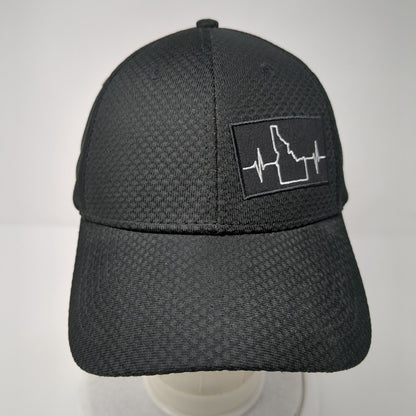 Idaho Heartbeat Brand Snapback Hat Black One Size Adjustable 6 Panel