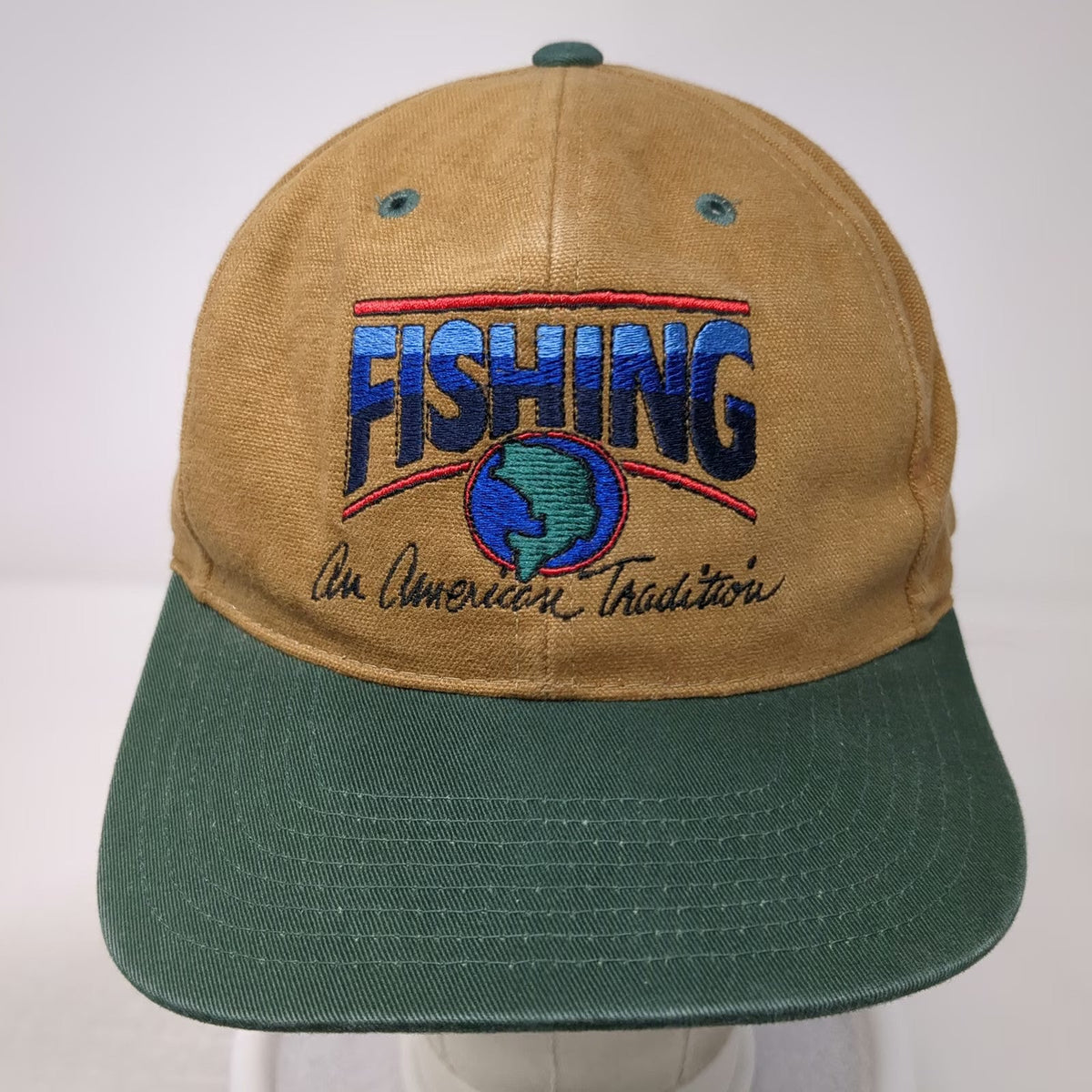 Outdoor Cap Snapback Brown Green One Size Fishing An American Tradition Hat