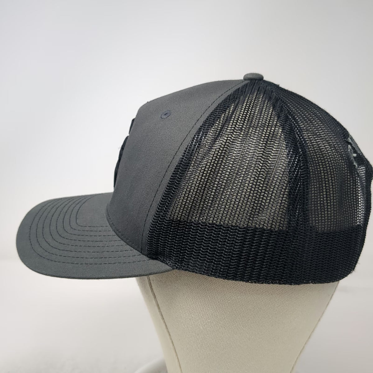 Richardson Trucker Hat Gray One Size Kryptek Spartan Helmet Mesh Snapback