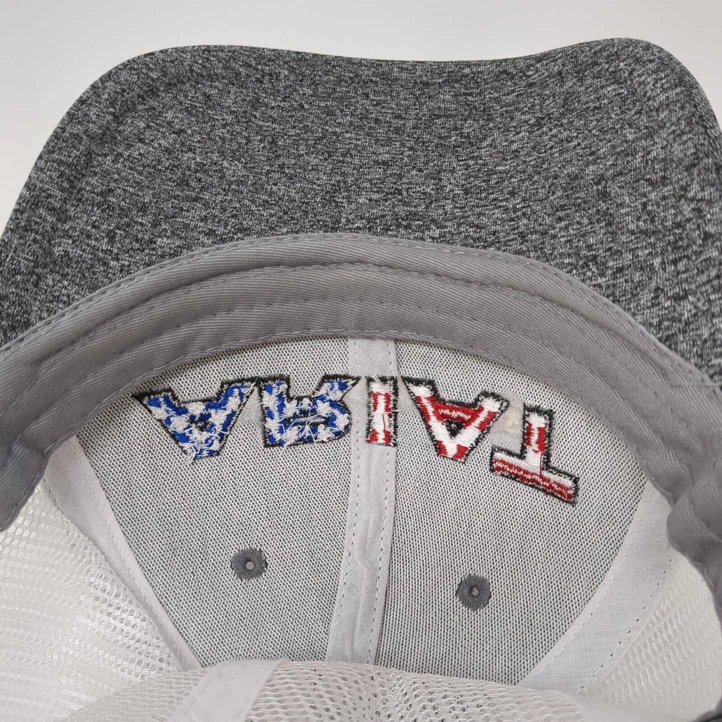 Ariat Snapback Trucker Hat Gray One Size Adjustable Mesh Back Patriotic USA Flag