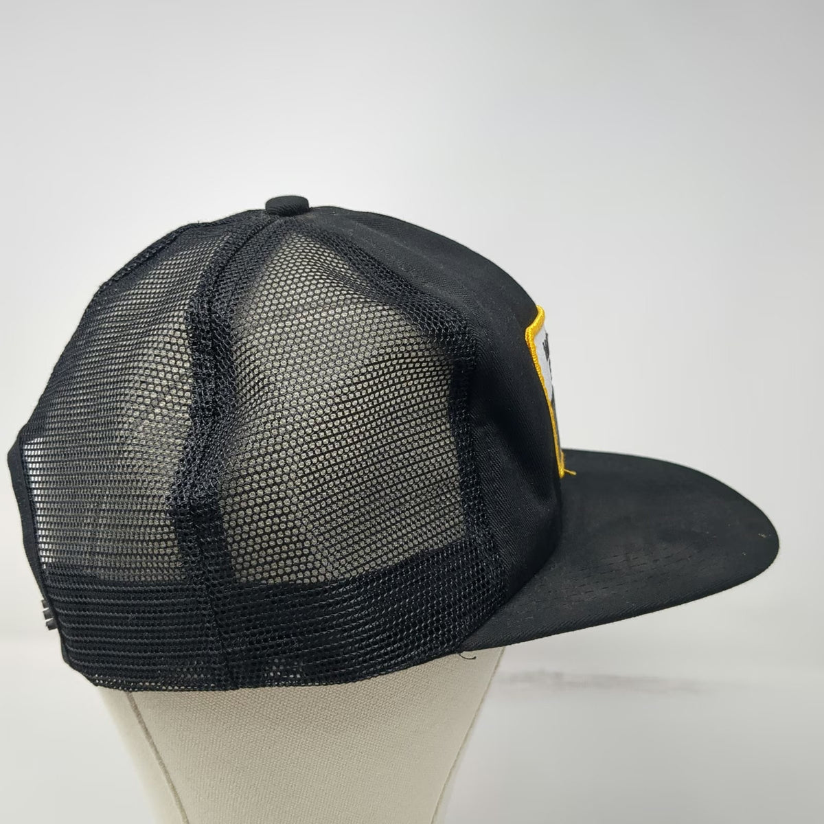 Tonkin Caterpillar Western States Trucker Hat Black Mesh Snapback Cat Vintage